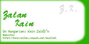 zalan kain business card